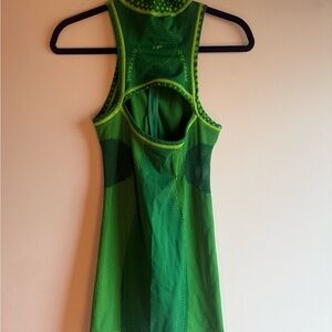 IETS FRANS Green Seamless Half-Zip Body-Con Dress